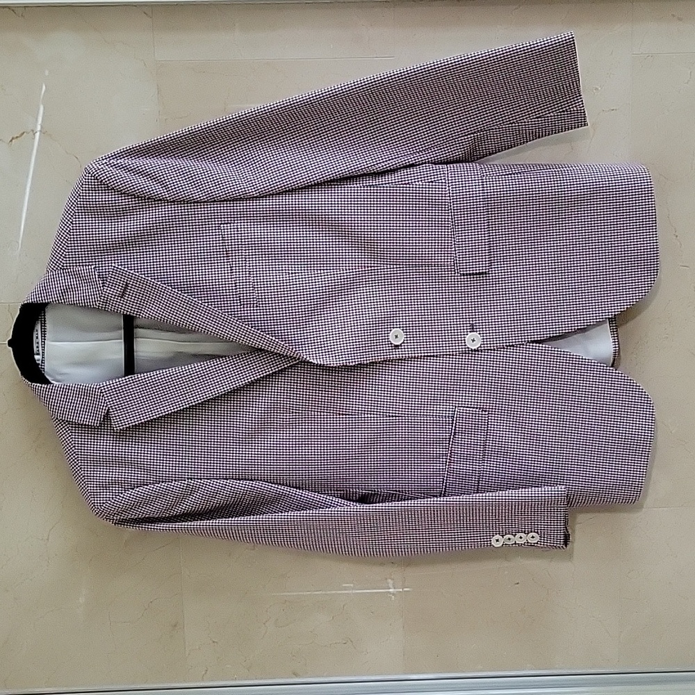 MEN'S ZARA RED WHITE & BLUE BLAZER JACKET SPORTS COAT Size 40 $150